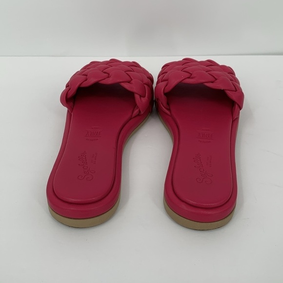 Seychelles Bellisima Puffy woven slide sandals pink flat shoe braid Italy mule 7 - Picture 5 of 6